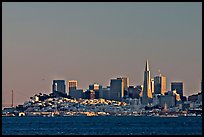 City skyline at sunset. San Francisco, California, USA