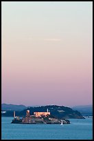 Alcatraz and Yerba Buena Islands, sunset. San Francisco, California, USA ( color)