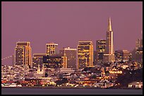 Skyline at dusk. San Francisco, California, USA ( color)