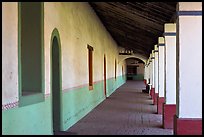 Corridor, Mission San Miguel Arcangel. California, USA (color)