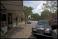 Goodwill store and Rolls-Royce on  Santa Cruz avenue. Menlo Park,  California, USA ( color)