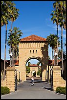 West Entrance to the Main Quad, late afternoon. Stanford University, California, USA (color)
