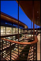 James Clark Center, home to Stanford's Bio-X program, dusk. Stanford University, California, USA