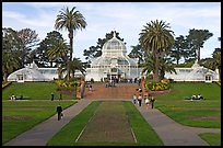 Conservatory of Flowers and lawn, afternoon. San Francisco, California, USA