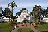 Conservatory of Flowers and lawn, afternoon. San Francisco, California, USA (color)