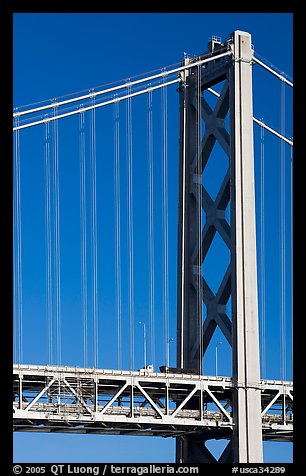 Pillar of Bay Bridge. San Francisco, California, USA