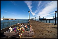 Makeshift memorial on pier seven. San Francisco, California, USA ( color)