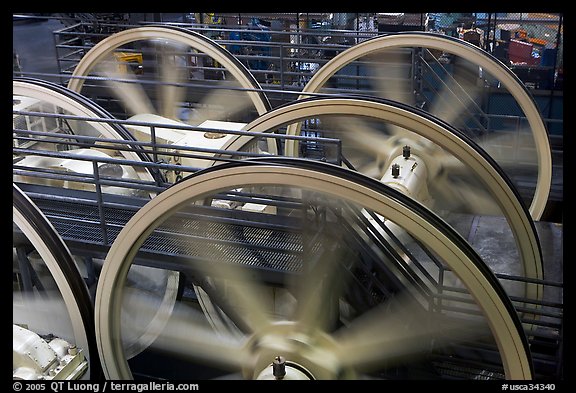 Detail of winding machine. San Francisco, California, USA (color)
