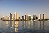 San Diego skyline from Coronado, early morning. San Diego, California, USA ( color)