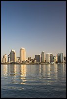 Skyline from across the harbor,  Coronado. San Diego, California, USA ( color)