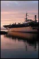 USS Midway, the longest serving aircraft carrier. San Diego, California, USA (color)