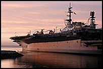 USS Midway at sunset. San Diego, California, USA ( color)