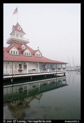 Historic Coronado Boathouse. San Diego, California, USA (color)