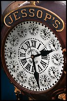 Detail of Jessops clock. San Diego, California, USA (color)