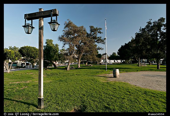 The Plaza, laid out in 1820, Old Town State Historic Park. San Diego, California, USA