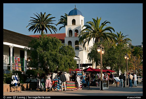 Street, Old Town State Historic Park. San Diego, California, USA