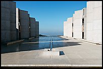 Theodore Gildred court, Salk Institute, mid-morning. La Jolla, San Diego, California, USA ( color)
