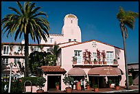 La Valencia Hotel, designed by William Templeton Johnson. La Jolla, San Diego, California, USA ( color)