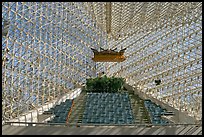 Interior detail of the Crystal Cathedral. Garden Grove, Orange County, California, USA (color)