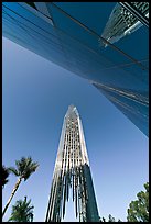 Bell tower and facade of the Crystal Cathedral, designed by Philip Johnson. Garden Grove, Orange County, California, USA ( color)