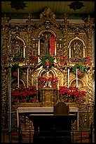 350 year old retablo made of hand-carved wood with a gold leaf overlay. San Juan Capistrano, Orange County, California, USA ( color)