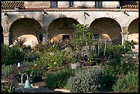 Garden in the entrance courtyard. San Juan Capistrano, Orange County, California, USA ( color)