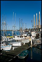 Fishing boats and power plant. Morro Bay, USA ( color)