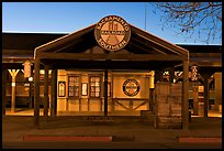 Southern Railroad station at dusk. Sacramento, California, USA (color)