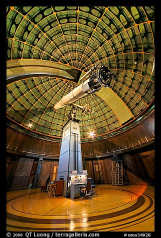 Refractive telescope, Lick obervatory. San Jose, California, USA