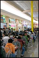 Vietnamese people in the foot court of the Grand Century mall. San Jose, California, USA ( color)