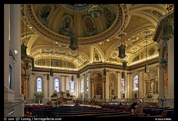 Interior of Cathedral Saint Joseph. San Jose, California, USA (color)