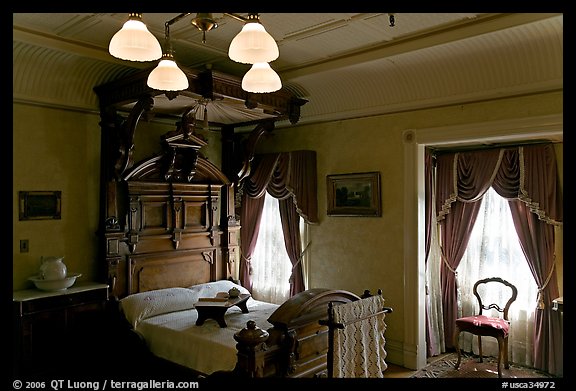 Room where Mrs Winchester died. Winchester Mystery House, San Jose, California, USA