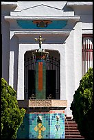 Statue and fountain, Rosicrucian Park. San Jose, California, USA ( color)