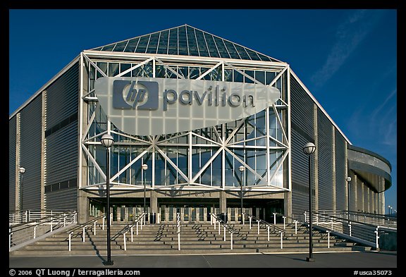 HP Pavilion, afternoon. San Jose, California, USA (color)