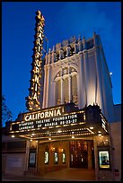 California Theatre at dusk. San Jose, California, USA (color)