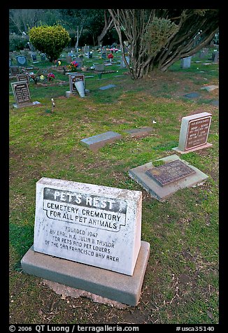 Pet cemetery, Colma. California, USA