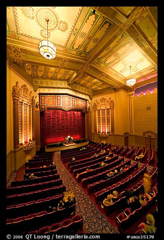 Stanford Theater in Art Deco style. Palo Alto,  California, USA (color)