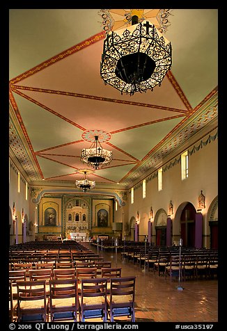 Chapel, historic Mission Santa Clara de Asis. Santa Clara,  California, USA (color)