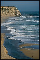 Waves and cliffs, Scott Creek Beach. California, USA ( color)