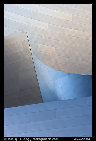 Facade detail, Walt Disney Concert Hall. Los Angeles, California, USA