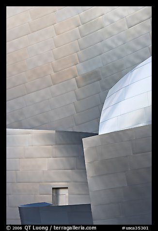 Steel Facade detail, Walt Disney Concert Hall. Los Angeles, California, USA