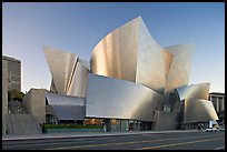 Walt Disney Concert Hall, designed by Frank Gehry, late afternoon. Los Angeles, California, USA (color)