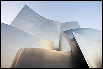 Stainless steel surfaces of the Gehry designed Walt Disney Concert Hall. Los Angeles, California, USA (color)