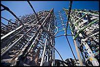 Simon Rodia  Watts Towers. Watts, Los Angeles, California, USA (color)