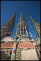Wall and Towers, Watts Towers. Watts, Los Angeles, California, USA (color)
