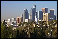 Financial center skyline. Los Angeles, California, USA