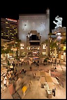 Hollywood and Highland shopping and entertainment complex at night. Hollywood, Los Angeles, California, USA