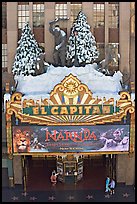 Ornate facade of the El Capitan theatre. Hollywood, Los Angeles, California, USA