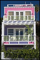 Colorful beach house. Santa Monica, Los Angeles, California, USA ( color)