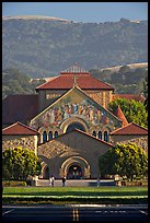 Memorial Church and foothills, late afternoon. Stanford University, California, USA (color)